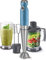 Sencor minipimer immersione SHB 56XX, frullatore 4 in 1, frullatore elettrico con bicchiere da 800ml, tritatutto elettrico, fruste elettriche, potenza da 1200w, 20 velocità (Blue)