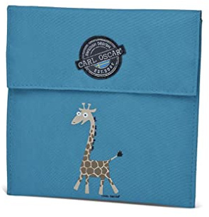 Pack n' Snack Sandwich Bag mit Magnetverschluss Wiederverwendbare Sandwich-Tüte Toast-Beutel für Panini Snacks Pausen-Brot, 18 x 18 x 0,5 cm TÜRKIS