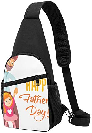 Kleine Sling Rucksäcke Nordlichter Eisbär gedruckt Crossbody Schultertasche Brustpack für Herren, Vatertag von Tochter, Einheitsgröße, Wanderrucksack