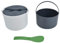 Microwave Rice Cooker Set,Creative Portable Oven Rice Maker Sealing 2 Layer Steam Pot for Kitchen Microwave,Green