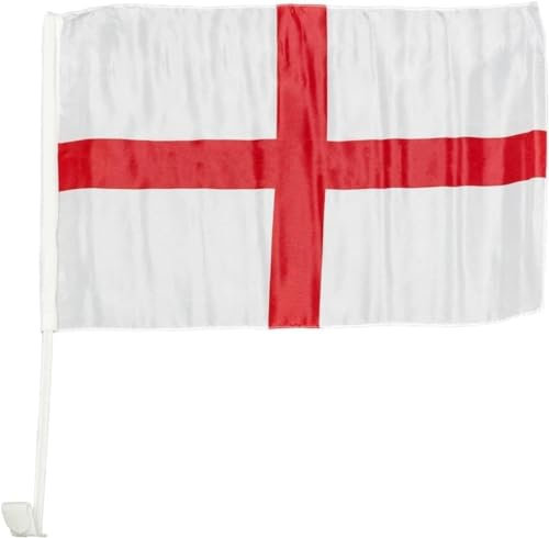 48cm x 31cm England St George Cross Car Flag for Fan Support Parade Sporting Events Vehicles Home Window Decorations