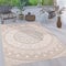 Paco Home Alfombra Salon De Habitacion Cocina Exterior Terraza Jardin Motivo Oriental Marroqui Moderna Etnica Mandala, tamaño:120x160 cm, Color:Arena