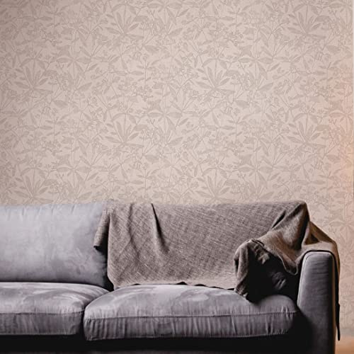 A.S. Création Floral Grey Beige Terra 389243 Non-Woven Wallpaper Plants 10.05 m x 0.53 m Made in Germany
