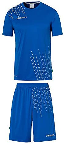 uhlsport Jungen Score 26 Fußball Trikot-Set - Fußball-Set Bestehend Aus Trainings-Shirt Und Trainings-Hose, Azurblau/weiß, 164 EU