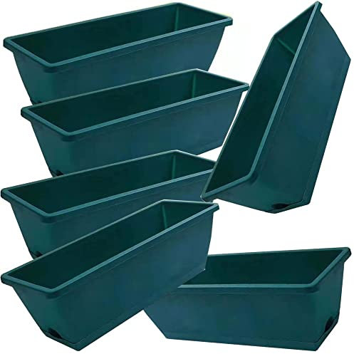 Vaso Per Piante Da Interno Grande,Fioriere Rettangolari In Plastica Balcone,Vasi Da Fiori Per Esterno, Fioriera Da Balcone Per Ringhiera,Resistenti E Versatili Per Fiori E Ortaggi ( Color : Verde scur