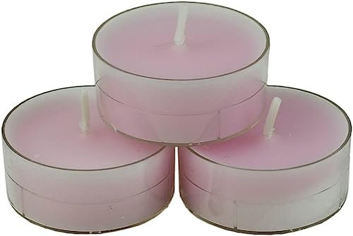 nk Candles 20 dänische Teelichter farbig durchgefärbt ohne Duft (hell-rosa)