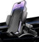 Hoppac Support Telephone Voiture Grille Aeration, Porte Téléphone Voiture, Accroche en Acier, 360° Rotation, Bouton de Libération, Socles Téléphone Portable Automobile pour Smartphone iPhone 4-7 in