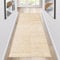 Siunwdiy Läufer Flur Teppich rutschfest Beiger Abstrakter Korridor Teppiche 110x260cm Modern Teppichläufer Waschbar Küchenläufer für Wohnzimmer Schlafzimmer Küche Bodenmatte Breite 40-169cm