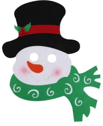 OATIPHO Weihnachten Masken Weihnachts-gesichtsmaske Lustige Weihnachtsmasken Weihnachts-schneemann-maske Gefälligkeiten Für Weihnachtsfeiern Urlaubsmaske Bilden Kleidungsset Kind