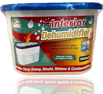 High Absorption 500ml Disposable Dehumidifier - Pack of 12 - Humidity Absorber Window Condensation Remover Silica Gel Packets For Wardrobe Mould Remover Interior Single-Use Dehumidifier (12)