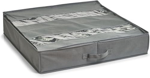 Avilia Scatola Contenitore Calzature in Tessuto non Tessuto - Organizer per Scarpe - Contenitore Flessibile per Scarpe - Organizer Calzature per Armadio - 60x60x13 cm, Grigio