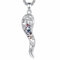 EUDORA Italienisches Horn Kette für Damen Herren Sterling Silber 925, Cornicello Halskette Italienischer Pfeffer Croissant Glücksbringer Anhänger Amulett Schmuck Geschenk für Frauen Männer, 50CM+5CM