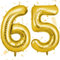 OFFCUP Zahlen Luftballon Gold, Folienballon Zahl 65, 40 Zoll Helium Ballons Geburtstagsdeko Mädchen Junge Kindergeburtstag Party Deko Ballon Zahl Deko zum Geburtstag Silvester Deko Neujahr Deko