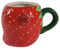 Tasse à thé en céramique en forme de fraise 14 cm - Tasse à thé en céramique en forme de fraise - Tasse à thé en céramique - Tasse à café - Cadeau d'été - Rouge