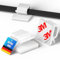 MEISTERWERK Kabelhalter Selbstklebend [STARKER 3M KLEBER] – 100 Stück I (Weiß) - Kabelclips für Kabelmanagement - Outdoor Kabel Clips mit Klebebändern – Kabelklemmen