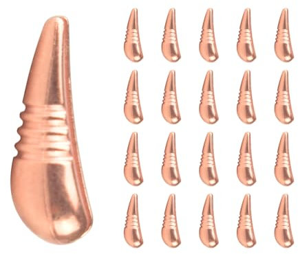 MUUNN 20Pcs Tungsten Javi Beads for Fly Tying, Hook Size #16~#18 Tungsten Nymph Heavy Bodies Jig Back Beads (XS,Copper