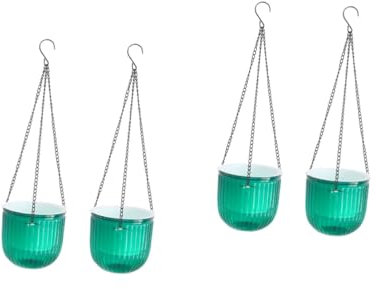 4 Pièces Pot de Fleurs Suspendus Jardinières Suspendues Extérieures Jardinière Suspendue pour Plantes d'intérieur et d'extérieur Jardinières Suspendues Jardinière Suspendue Murale Arrosoir