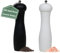 ManGotree Wood Pepper Mill Salt Mill 8 inch, Pepper Grinder Salt Grinder with Adjustable Ceramic Rotor, Manual Wood Pepper Grinder Salt Mill for Kitchen 2 Pack (Black & White)