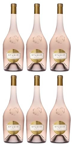 STUDIO by Miraval Rosé Méditerranée IGP Magnum Roséwein Trocken Frankreich inkl. FeinWert E-Book (6 x 1,5l)