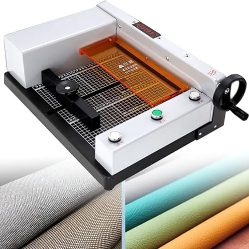 CWCQGH Coupe-Papier électrique, Largeur de Coupe 0-300 mm, Coupe-Cuir électrique, épaisseur de Coupe 40 mm, Machine de découpe de Papier de Bureau et Industrielle