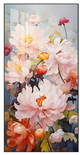 Dekorative Stromzähler-Abdeckung Zählerkasten Dekoration Malerei mit linken und rechten Türöffnungsmodus, Sicherungskasten Abdeckung Schrank mit Aluminiumrahmen & Spiegel Kristall(Style2,70x100 cm/27.