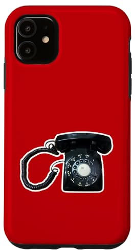 Carcasa para iPhone 11 Old School Retro Dial Rotary Teléfono Teléfono Tienda de segunda mano