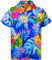 King Kameha Funky-Hawaii-Hemd, Herren, Kurzarm, Pineapple, Blau, 8XL