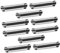 Warmhm 20 Stück Backwerkzeug Hülse Backen Nicht -STiCK Dänische Croissants-Formen Backformen für Croissants Rostfreier Stahl Silver