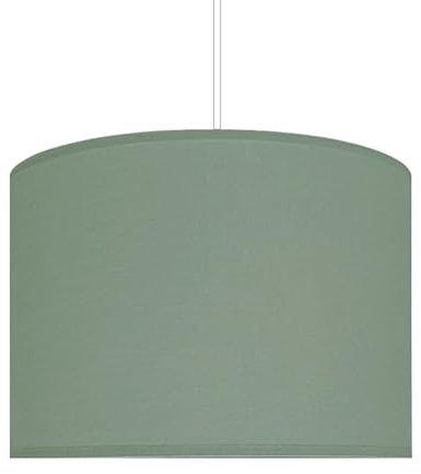 youngDECO Hängeleuchte 1xE27, Hängelampe aus Baumwollstoff, Salbei, Stofflampenschirm Ø28cm, Pendelleuchte für Schlafzimmer, Wohnzimmer, Kinderzimmer und Babyzimmer, Hergestellt in der EU