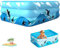 Piscine Gonflable Ronde,120x70cm Pataugeoire Gonflable,Piscine Pataugeoire Ronde,Piscine Gonflable Enfant,Piscine d'eau pour Enfants Intérieur et Extérieur pour Famille Jardin D'été Jouets