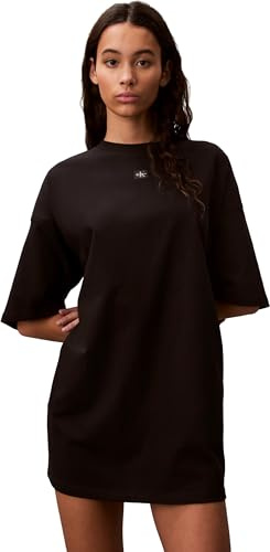 Calvin Klein Damen Ss Woven Label Oversized Tee DRE Lv047f228g Kleider