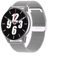 Montre Connectée Élégante Homme/Femme – Écran Tactile HD, Bracelet Milanais en Acier Inoxydable – Cardio, Appels Bluetooth, Notification Bracelet Offert (Argenté)