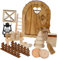 Alasum 1Satz Haus Miniatur Holz Fenster und Zaun für Weihnachts Deko und Puppenhaus Vielseitig Einsetzbar und Detailreich für Kreative Bastelprojekte