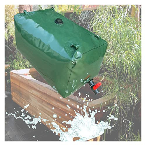 PpeiliL Réservoir d'eau Pliable en PVC avec valves, capacité de 240 à 6000 L, for l'extérieur et Les Situations d'urgence.(500 L/132 Gallon/1.25x0.8x0.5 m)