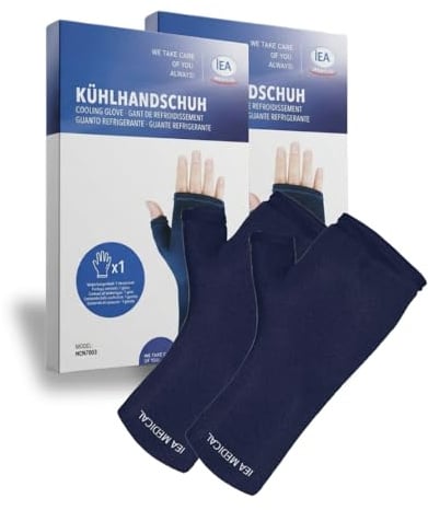 IEA Medical Kühlhandschuh, kühlender Gel-Eishandschuh für Hand & Handgelenk | Kühlmanschette | kalt & warm, wiederverwendbar | verlängerter Daumen, rutschfester Sitz | für Alltag & Sport