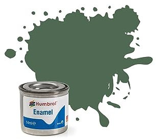 Humbrol 14ml No. 1 Tinlet Enamel Paint 76 (Uniform Green Matt)