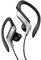 JVC Auricolari Sport con Clip Regolabile, Antisudore e Antischizzo (IPX2), Cavo 1.2 M, Silver