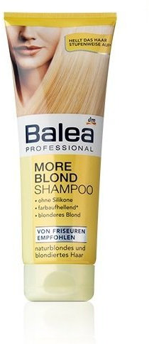 Balea Professional - More Blond Shampoo with Chamomile & Lemon - For a Smooth, Silky Sheen, and a Subtle, Natural Colour-Lift - 250ml by Balea