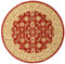 RugVista, Ziegler Kaspin, Teppich, Mittelflor Teppich, ∅ 200 cm, Rund, Orientalischer Ziegler Teppich, Oeko-Tex Standard 100, Polypropylene, Flur, Schlafzimmer, Küche, Wohnzimmer, Rot, Rost/Rot