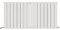 iBathUK Apex Horizontal Radiator, Double Flat Panel Radiators, 600x1216mm Slim Radiator for Bathroom,Kitchen,Living Room- White