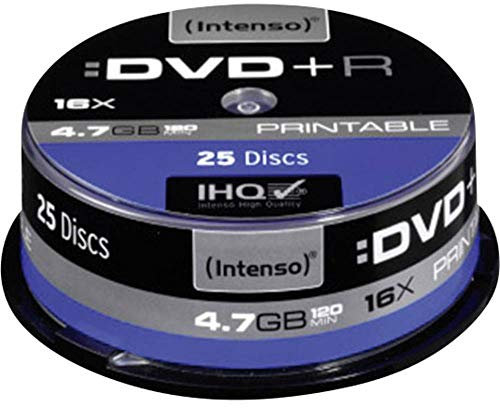 Intenso 1x25 DVD+R 4,7GB 16x Speed Cakebox Printable