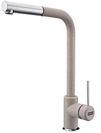 FRANKE Green Juego de grifo cromado para fregadero de cocina con caño extraíble Sirius Side-cromo/beige 115.0476.822 + SR01 Verde, Large