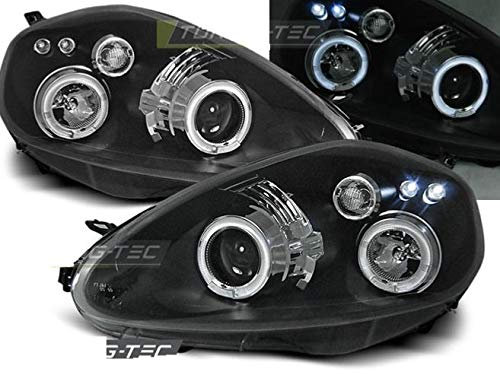 Paar Herde Scheinwerfer Fiat Grande Punto 05 – 08 ANGEL EYES SCHWARZ