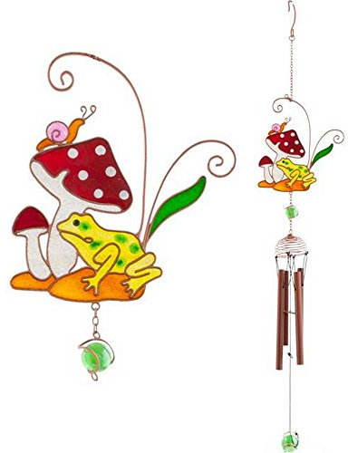 Something Different Toadstool Wind Chime (One Size) (Multicoloured)