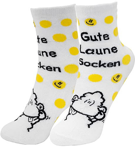 Sheepworld Zaubersocken Motiv Gute Laune | Damensocken, Größe 36-40, Sheepworld Socken | Geschenk lustig, Socken mit Spruch | 45602
