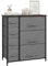 HOMCOM Schubladenschrank Aufbewahrungsschrank mit faltbaren 7 Stoffschubladen Metallgestell + Holz + Vliesstoff Dunkelrau 63,5 x 30 x 71 cm