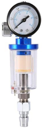 Keenso 1/4 Thread Spray Pneumatic Gun Set, Mini Air Pressure Regulator with in-Line Water Trap Filter lackierpistole