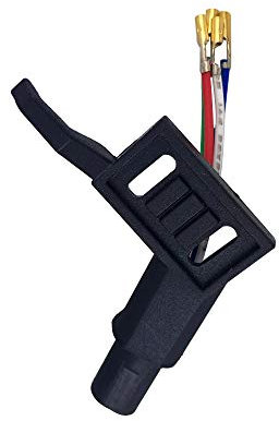 Headshell - Soporte para Tocadiscos con Brazo Recto (Norma ADC), Color Negro