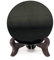 Polar Jade Schwarz Obsidian Wahrsager Spiegel (120 mm / 4.7 mit Holzständer)