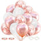 JOJOR Oro Rosa Coriandoli Palloncini, 60 Pezzi Palloncini Rosa Gold, Palloncini Festa per Matrimonio, Compleanno 18 Anni, Baby Shower, Battesimo, Prima Comunione,Laurea, Cerimonia Party Decorazioni